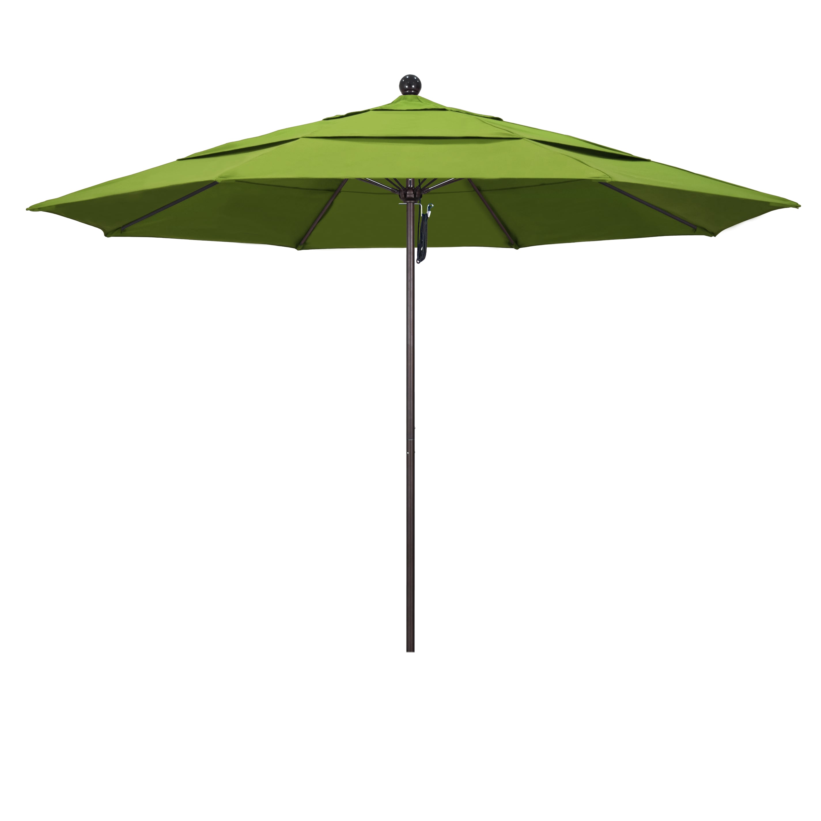 California Umbrella ALTO118117-5429-DWV 11-ft Aluminum Green No-tilt Market Patio Umbrella