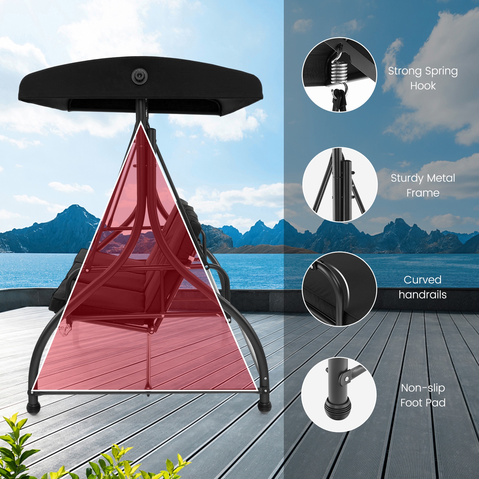 Costway LWS00100 Swing-Gliders - View #6