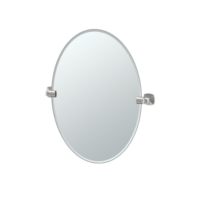 Oval Frameless Bathroom Mirror, Pivot Oval Bathroom Mirrors