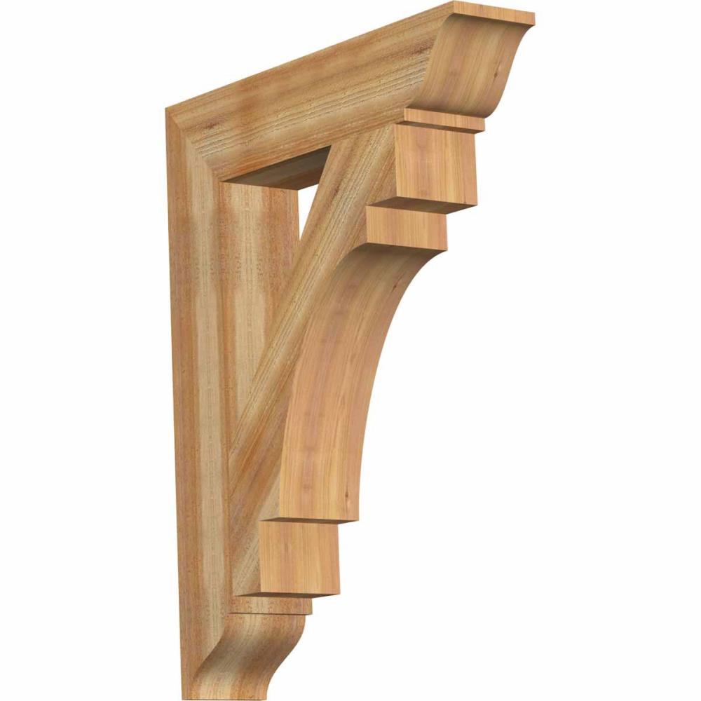 Ekena Millwork BKT06X30X38MRC01RWR Merced traditional rough sawn 6-in x 30-in x 38-in Western red cedar Brown Wood Standard bracket