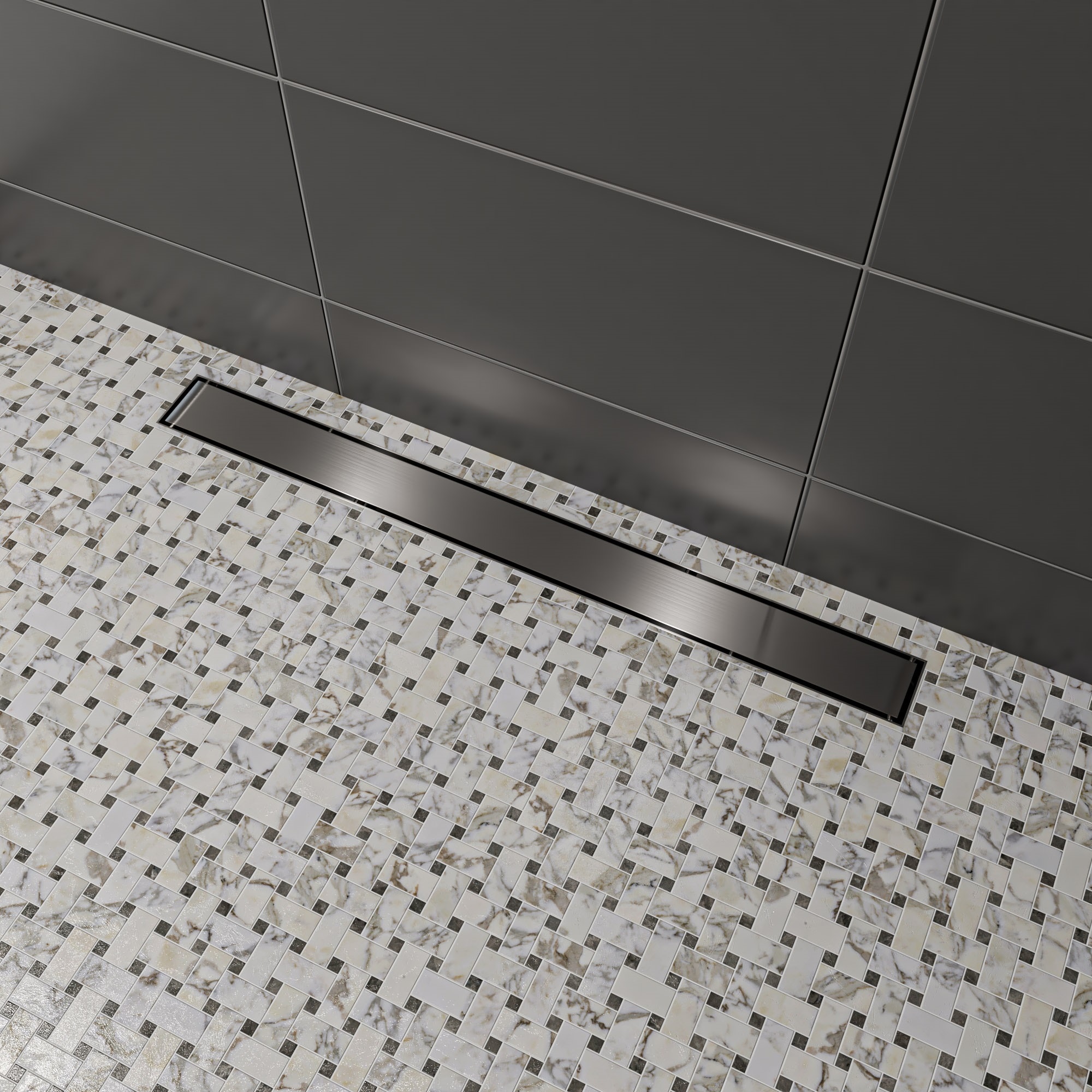 ALFI ABLD32B-BSS 3-in x 32-in Brushed Stainless Steel Linear shower drain