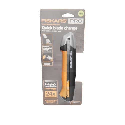 Fiskars PRO 1-Blade Retractable Utility Knife (Snap-Off Blade) Fiskars PRO 1-Blade Retractable Utility Knife (Snap-Off Blade)