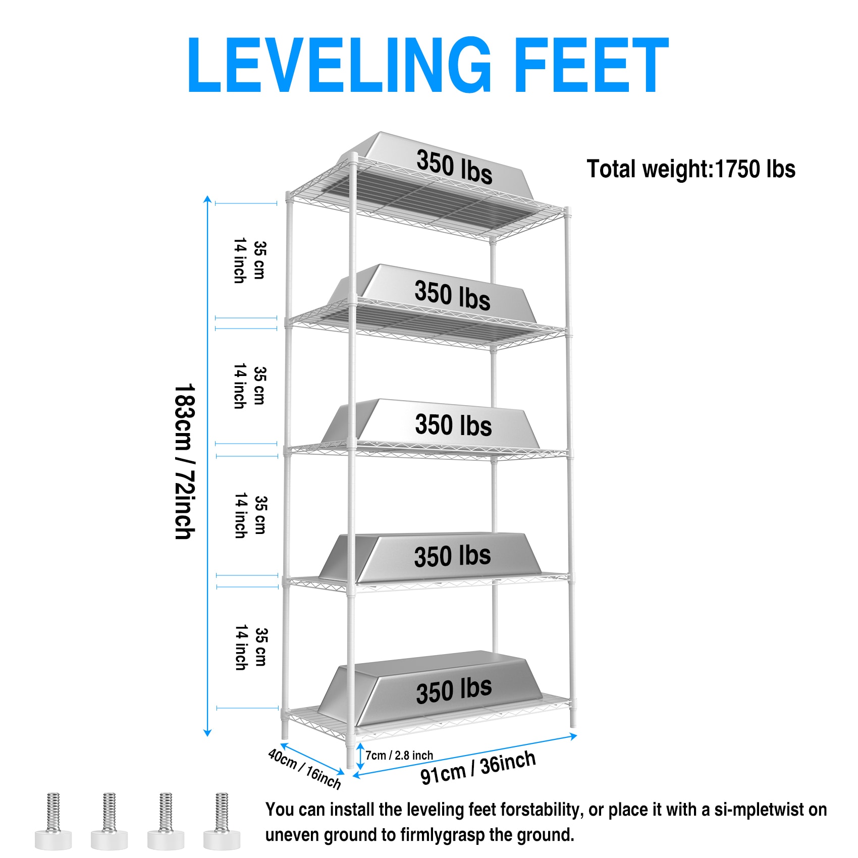 Flynama J-V-D0102H2XK4U Free-Standing-Shelving - View #8