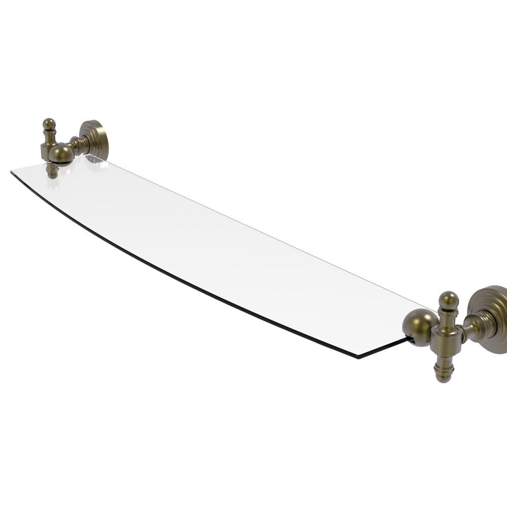 Allied Brass RW-33/24-ABR Retro Wave Antique Brass Wall mount Bathroom Shelf ( 24-in x 2.5-in x 5-in )