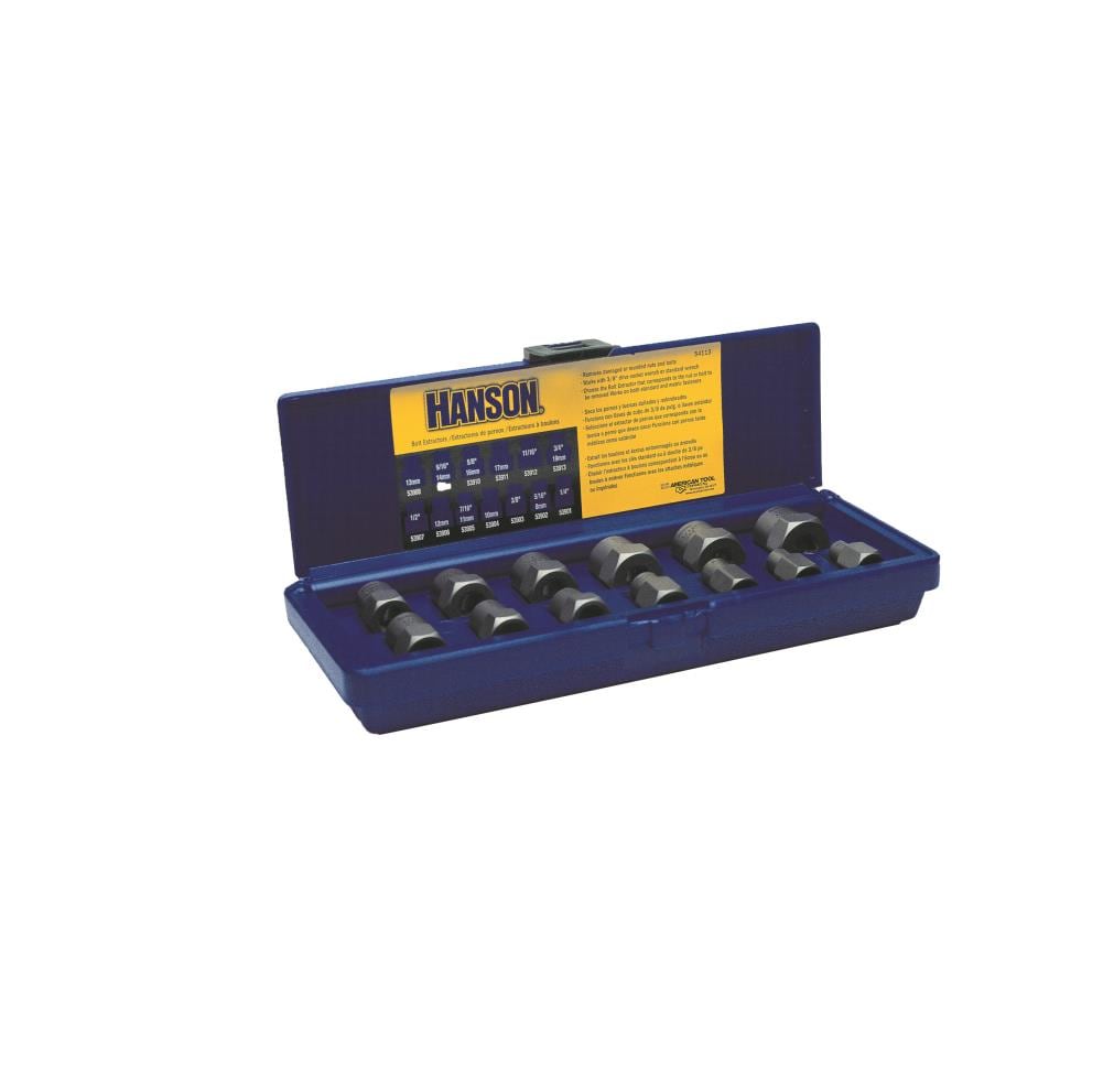 IRWIN 54113 HANSON 13-Pack Metric and Standard (Sae) 3/8-in drive Bolt Extractor Set