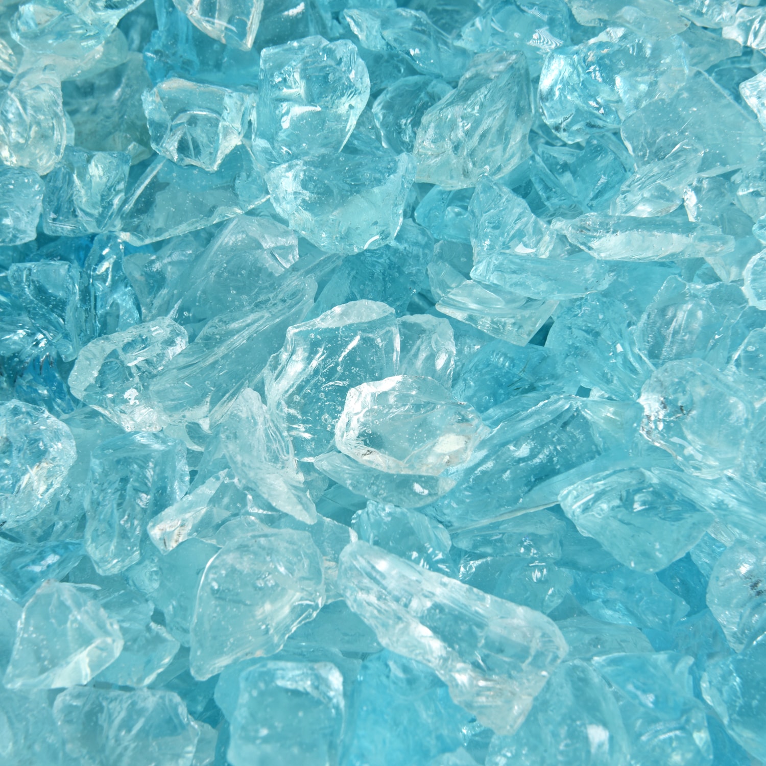 Yard Elements 64-P5KQ-A99M Teal Lagoon- Crushed Fire Glass For Indoor and Outdoor Fire Pits or Fireplaces 10 Pounds 3/8 Inch- 1/2-in