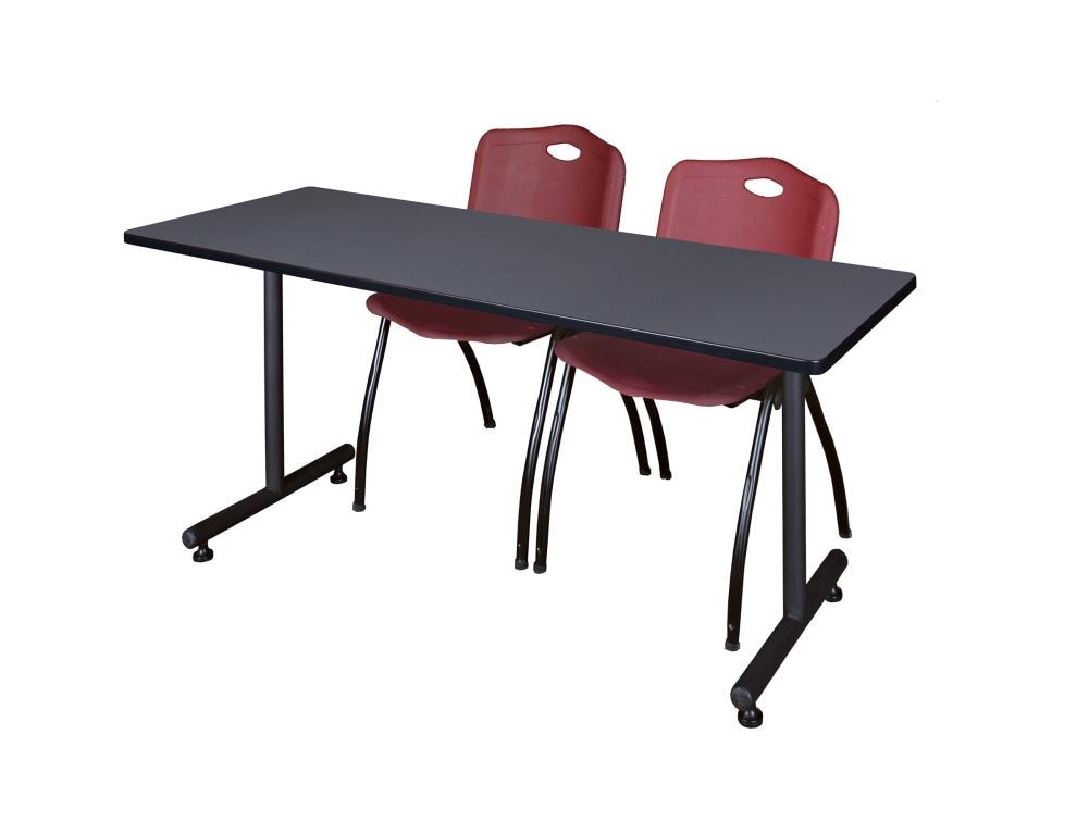 Regency MKTRCT6624GY47BY Training Gray 4-Person Training Table (66-in W x 29-in H)