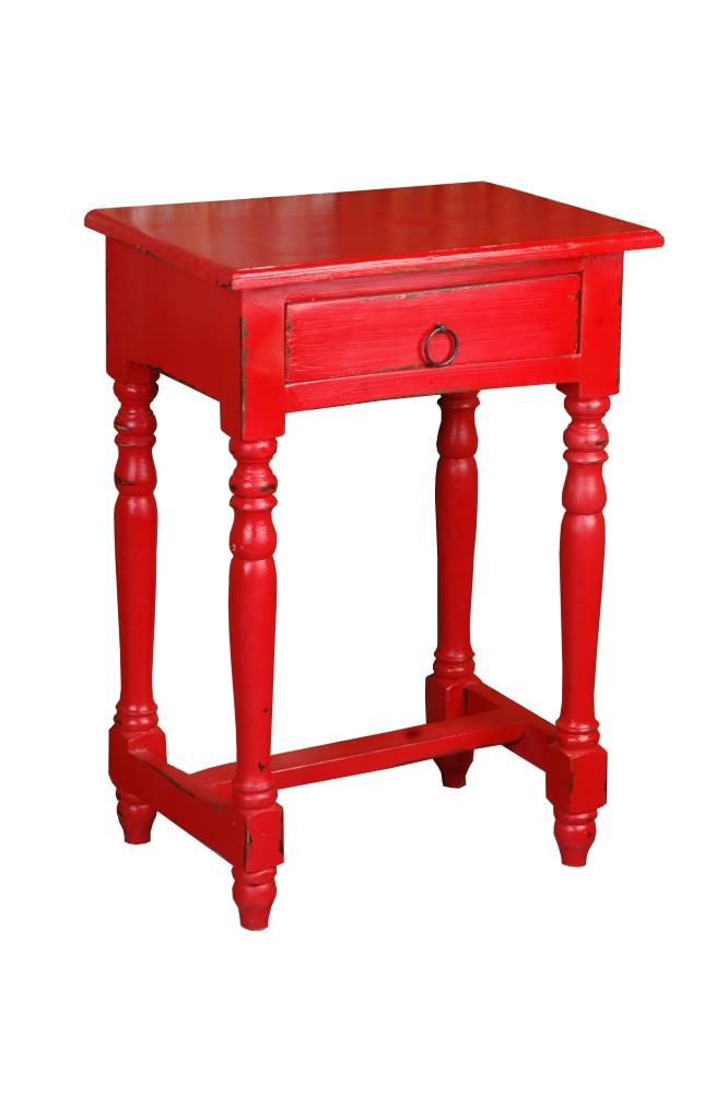 Sunset Trading CC-TAB1646LD-RD Shabby Chic Cottage 19.5-in Red Mahogany Computer Desk