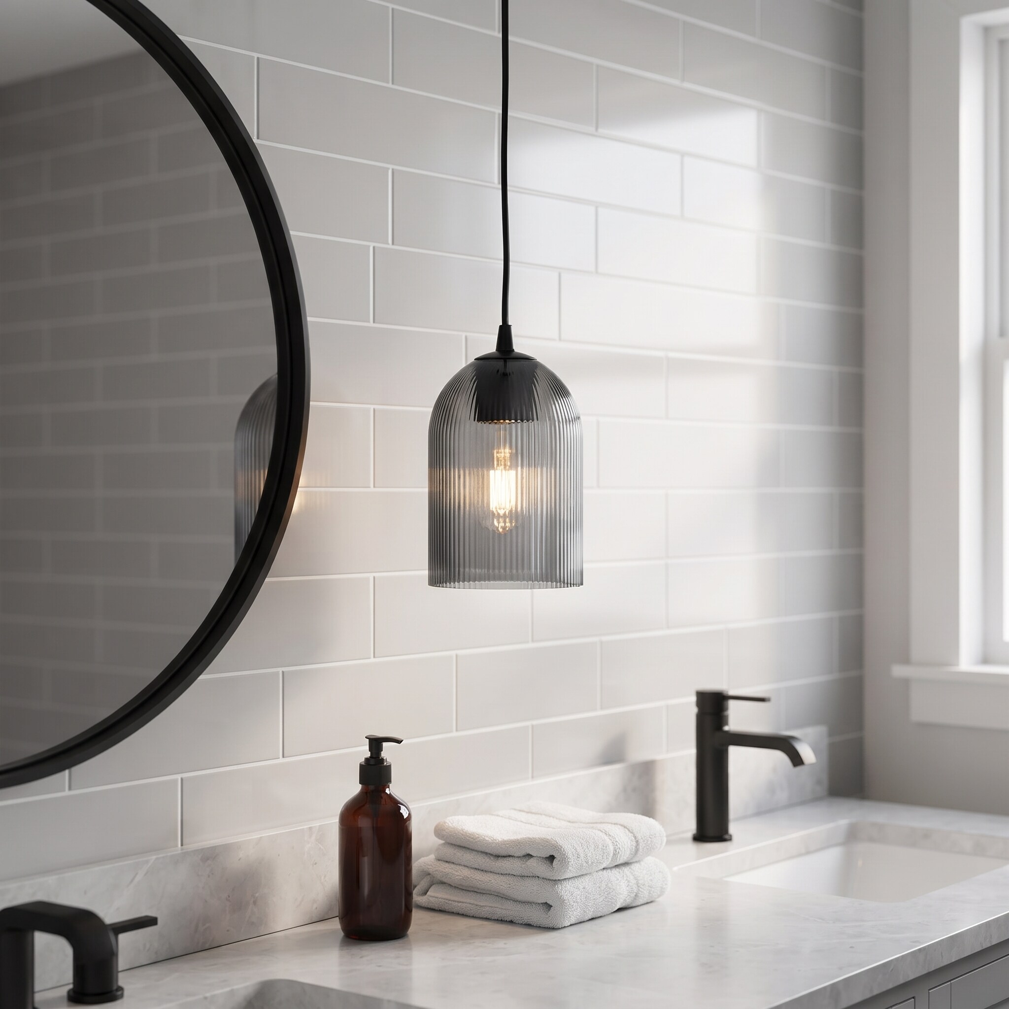 Y'INSP Vireo 1 -Light Matte Black Modern/contemporary Bell Medium ...