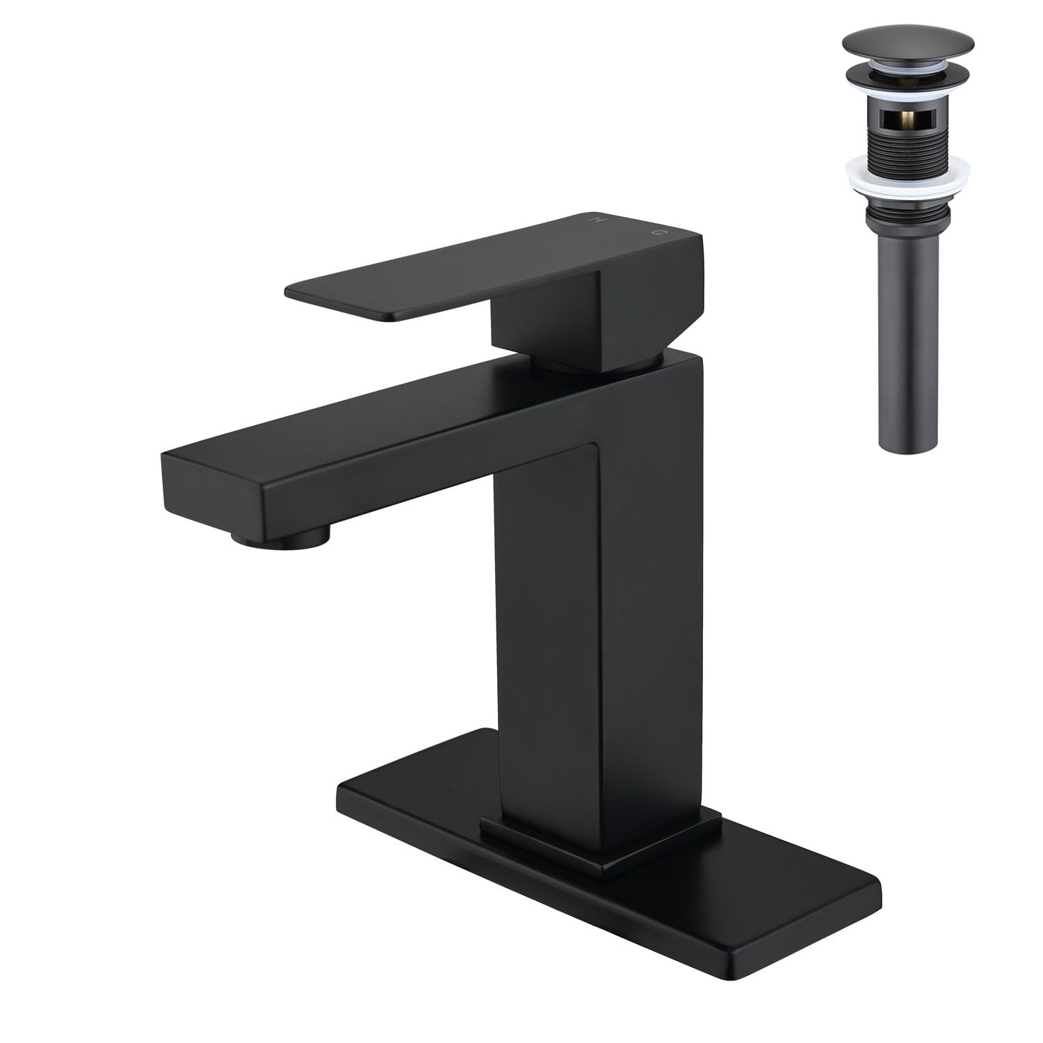 Tatayosi T-7P357151 Single Handle Bathroom Sink Faucet with Pop Up Drain with Overflow