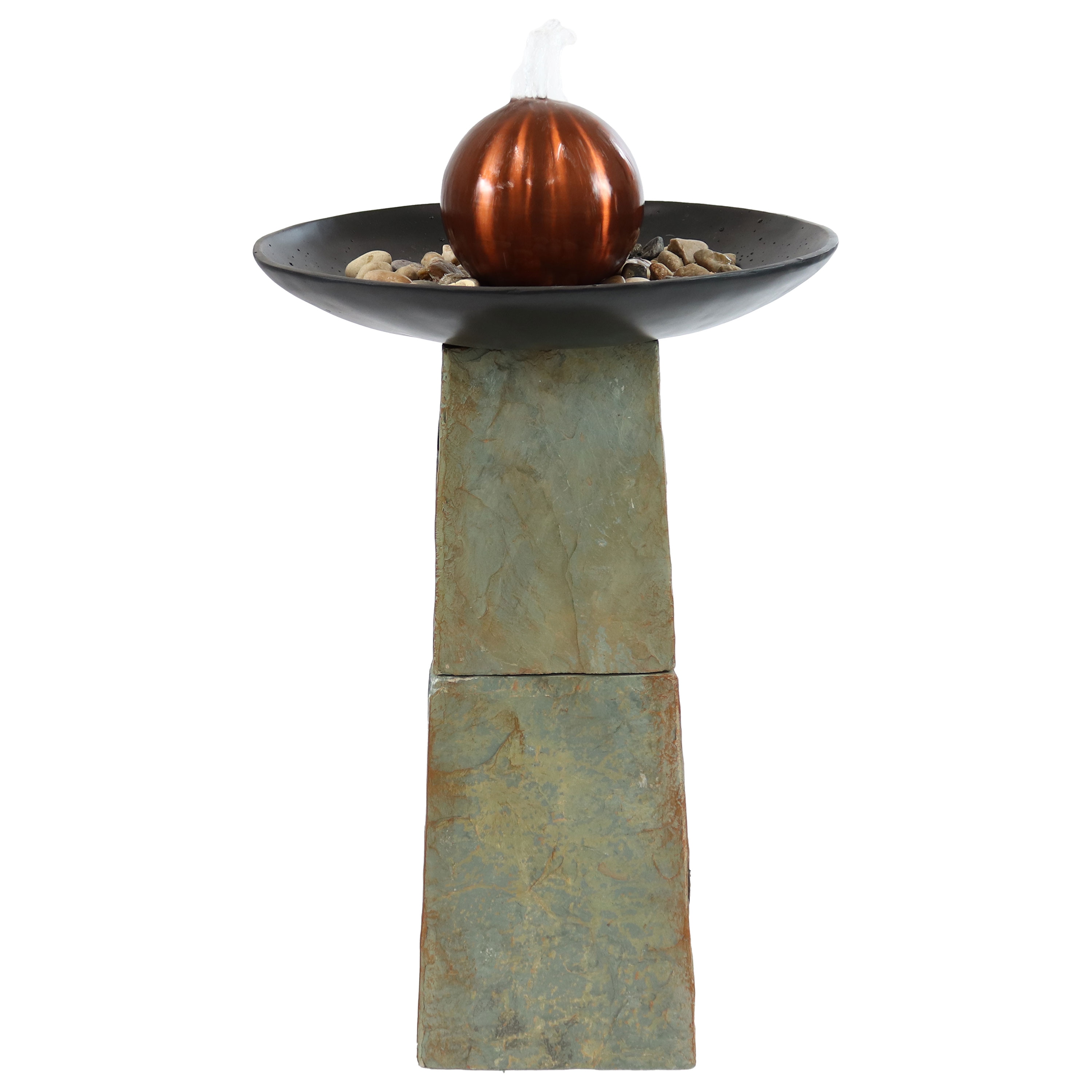 Sunnydaze Decor GSI-547 38-in H Stone Outdoor Fountain Statue Pump Included