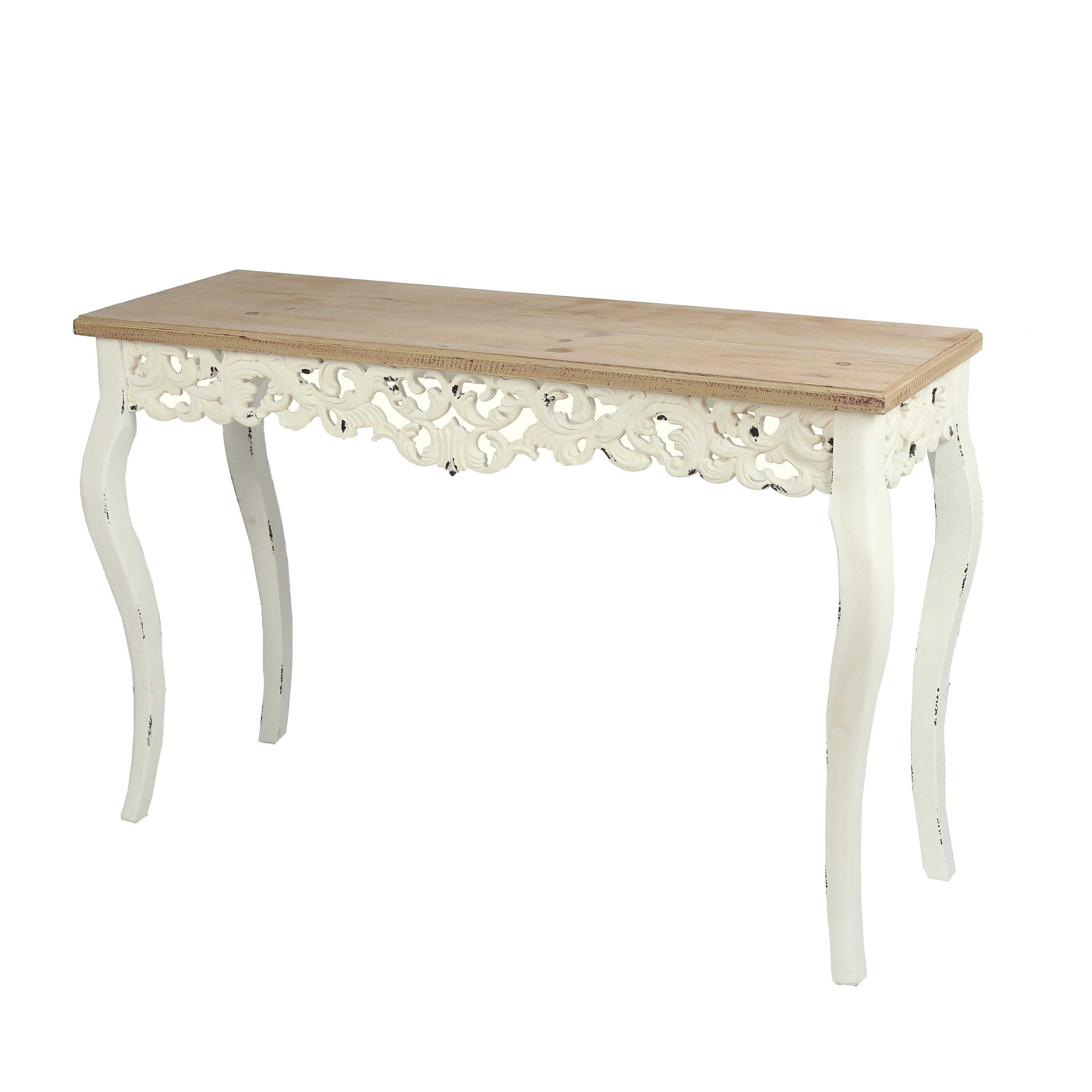 Luxen Home Vintage Wood Console Table in the Console Tables