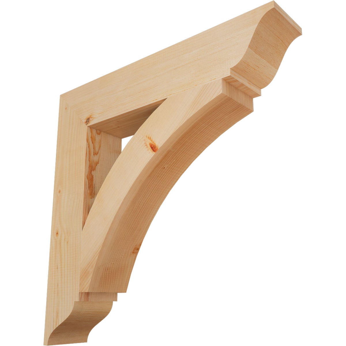 Ekena Millwork BKT06X32X32THR01SDF Thorton traditional smooth 5-1/2-in x 32-in x 32-in Douglas fir Brown Wood Standard bracket