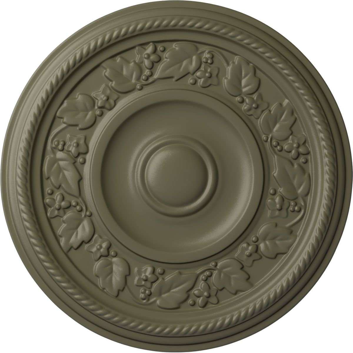 Ekena Millwork CM16TYSSF Tyrone 16.125-in W x 16.125-in L Painted Spartan Stone Polyurethane Whole Ceiling Medallion