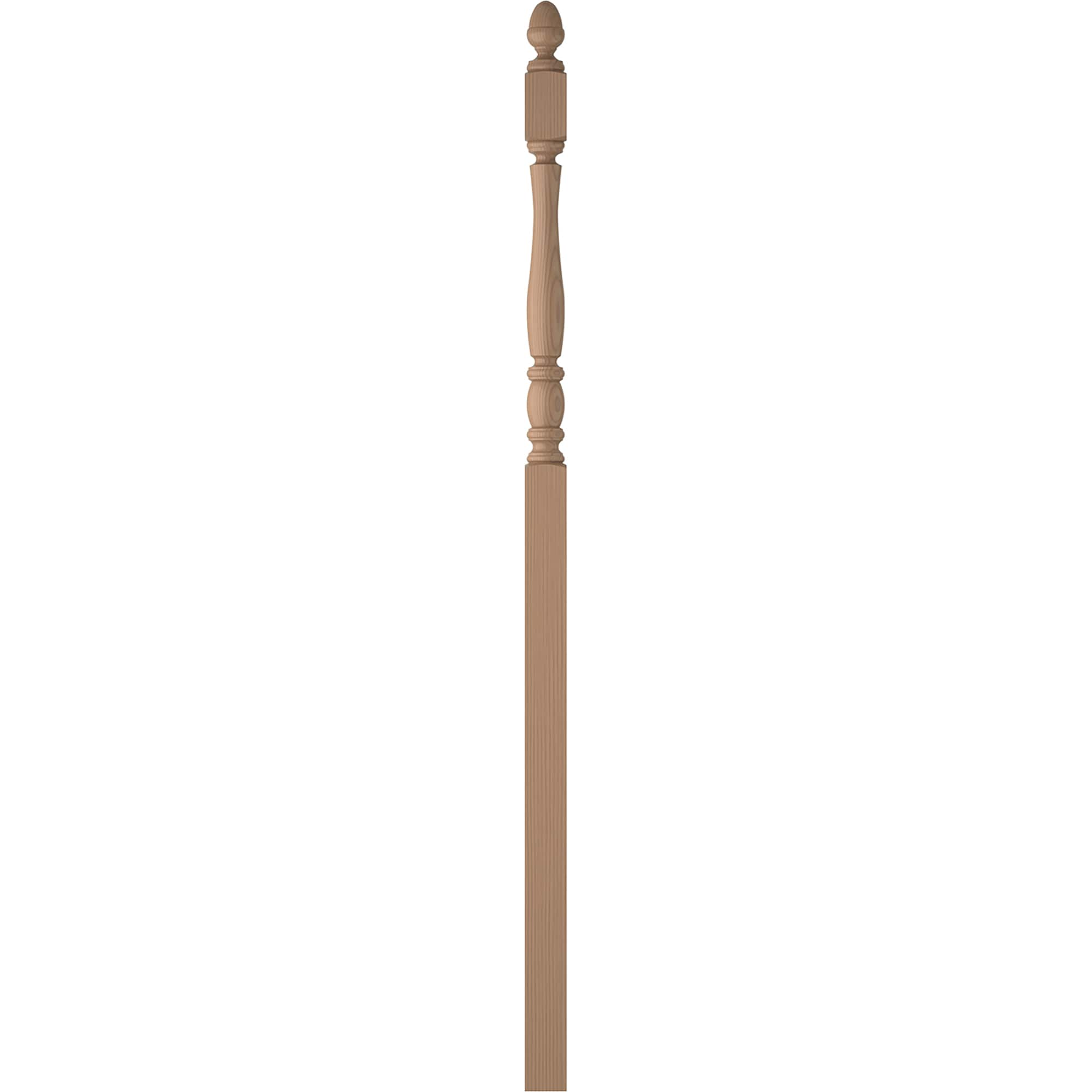 L.J. Smith Stair Systems LJP-3258-P LaSalle 3-in x 77.4375-in Unfinished Poplar Intermediate Stair Newel Post