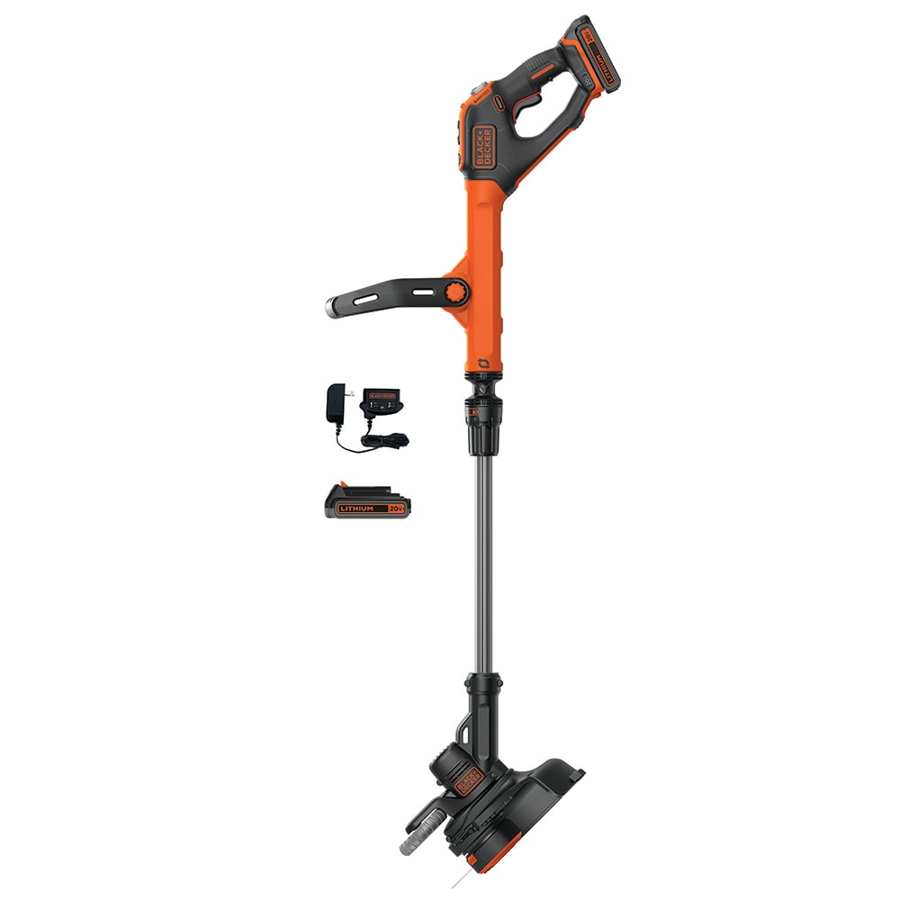 20V MAX Cordless Battery Powered String Trimmer Kit with (2) 1.5Ah  Batteries & Charger