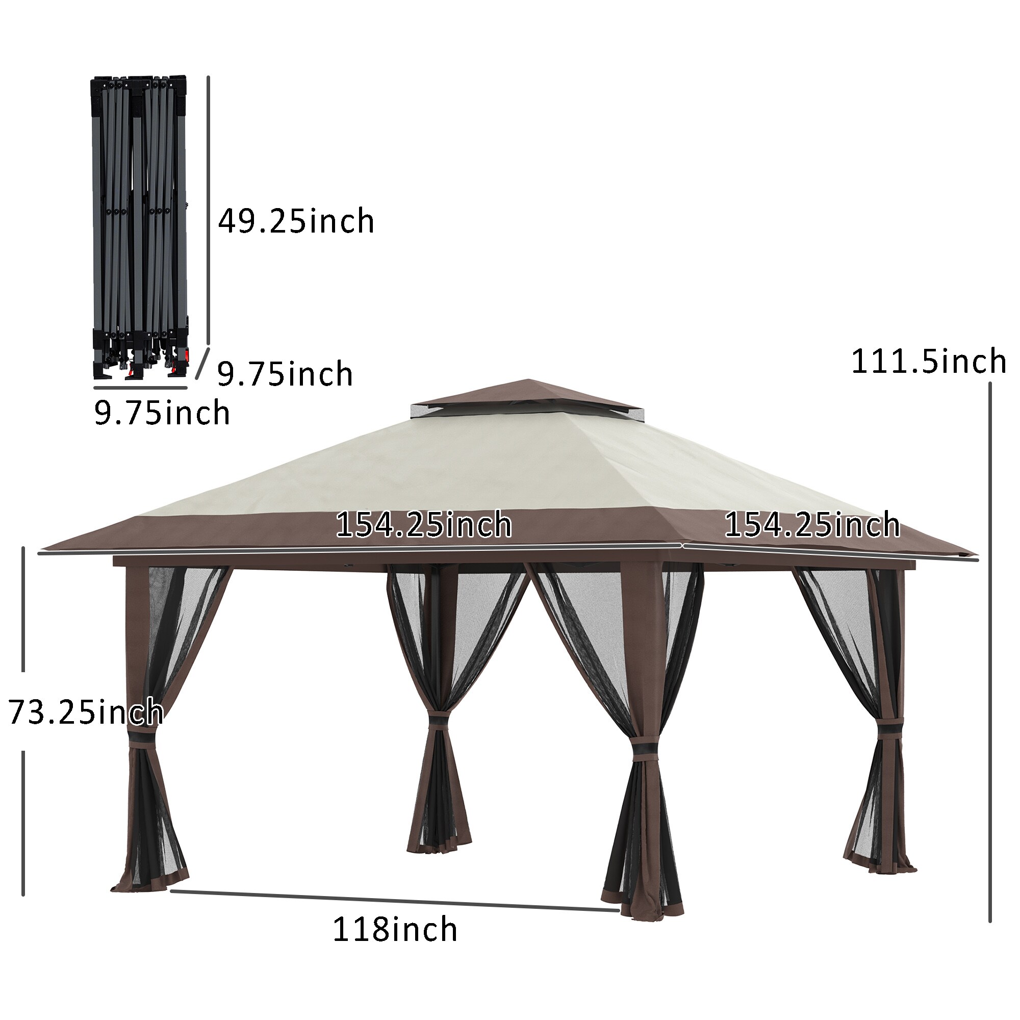 Kahomvis AOS-QP109-280 Wood-Resin-Gazebos - View #3