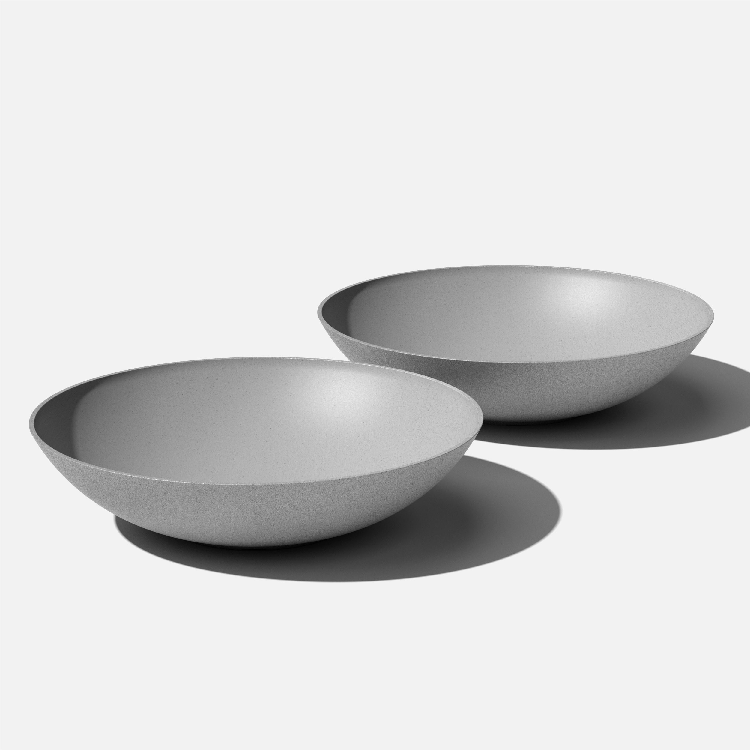 Veradek LBV32C-2PK 2 -Pack Round 32-in W Large Gray Plastic Indoor/Outdoor Planter with Drainage Holes