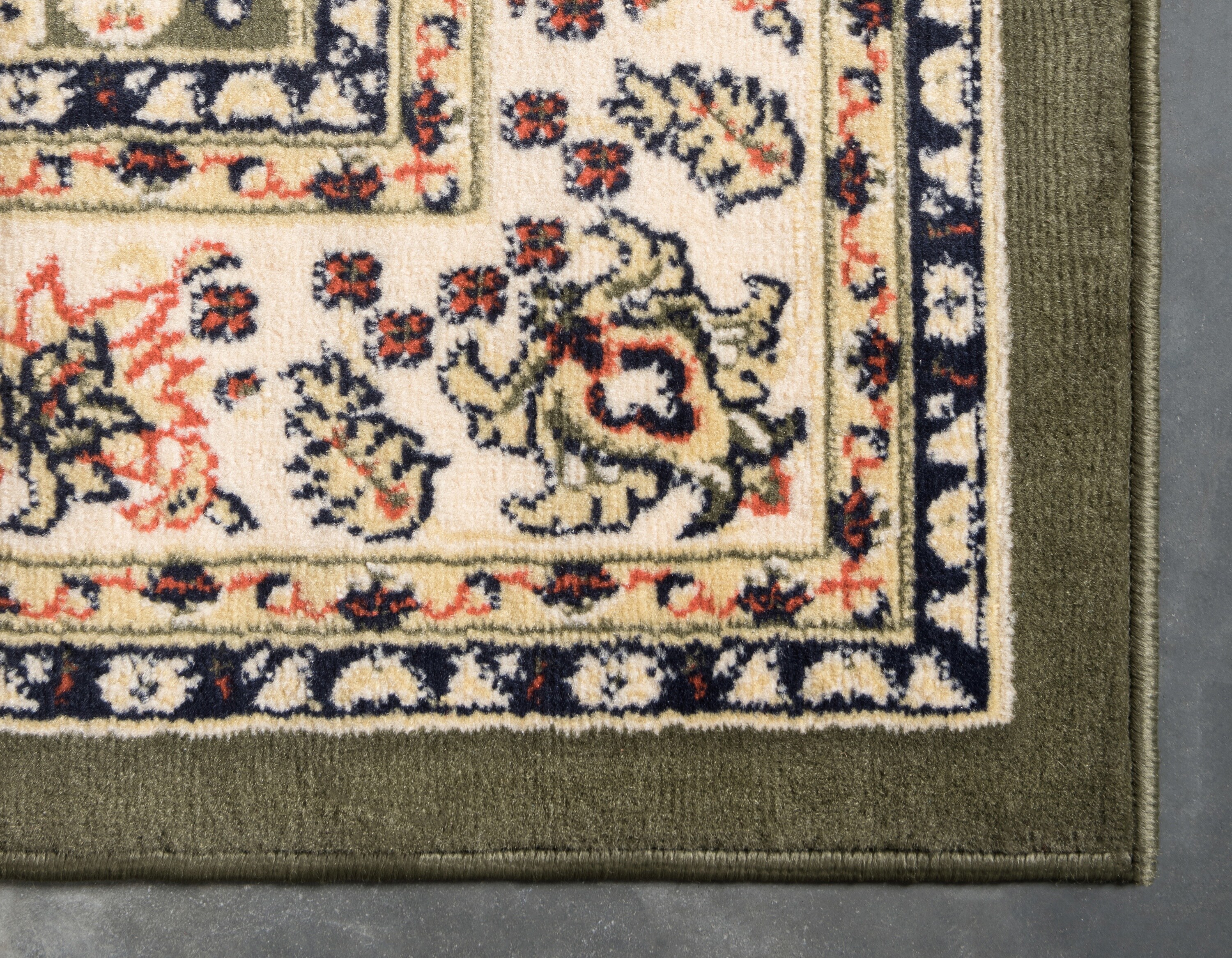 Castello Olive Green Tufted Rug