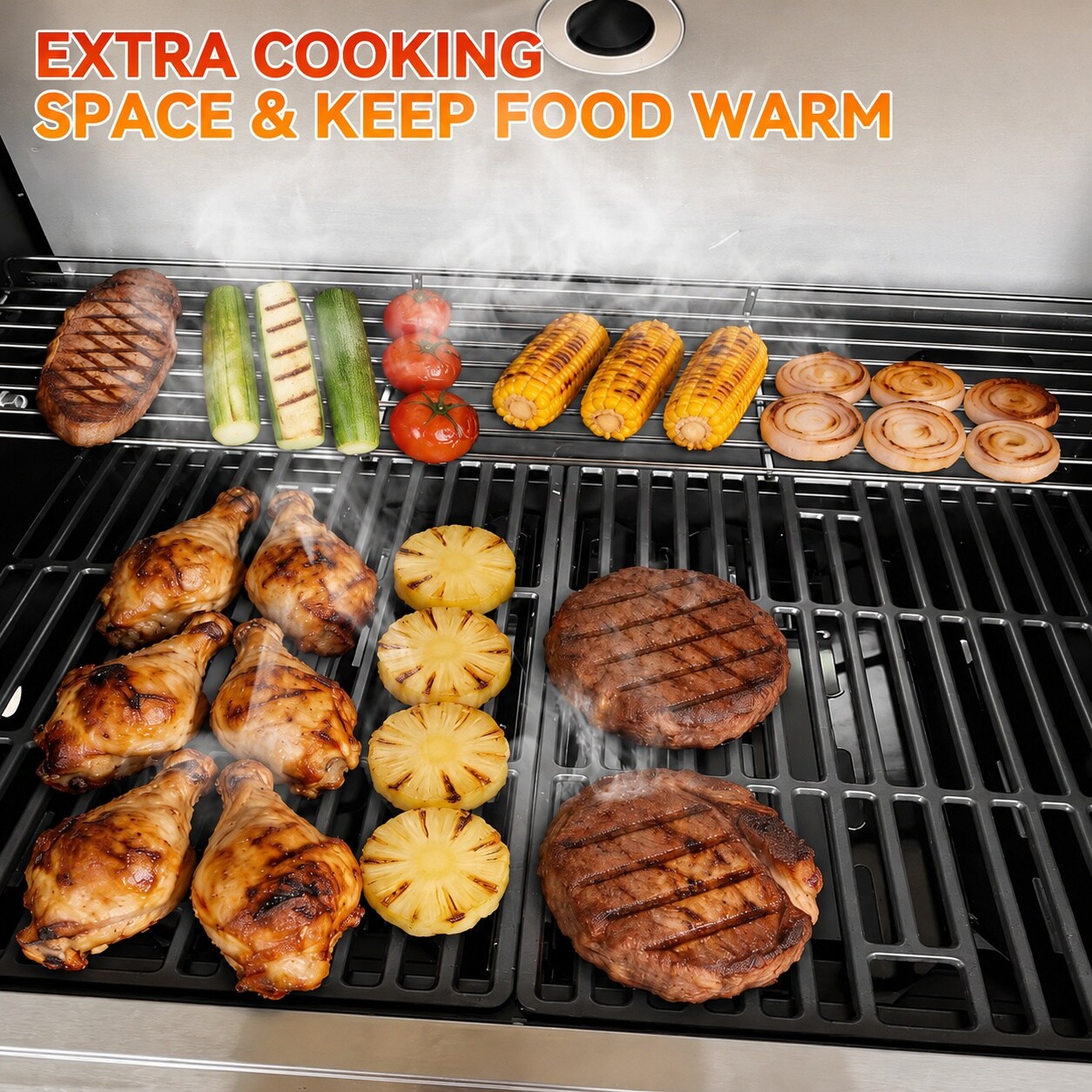 JVFCXXV LJV0711C115 Gas-Grill-Cookgrates-Warmracks - View #8