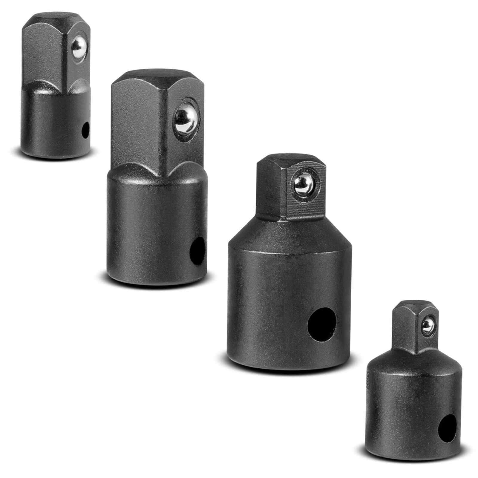 CARBYNE 4 -Piece Impact Socket Adapter Set CrV Steel 1/4 and 3/8 and 1/2 in Drive Ratchet to Impact Wrench Adapter #3101550
