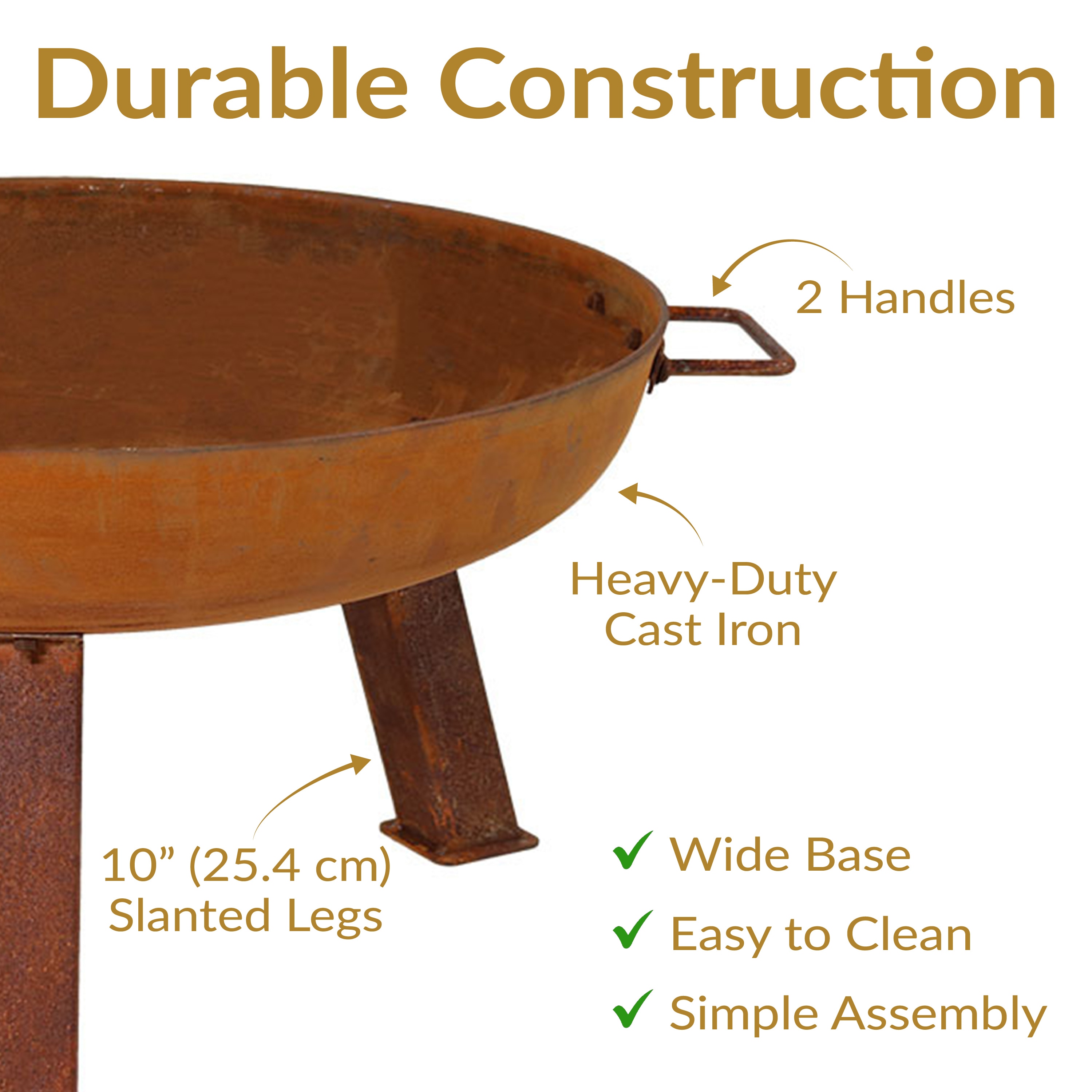 Sunnydaze Decor RCM-LG620 Outdoor-Woodburning-Firepits - View #10