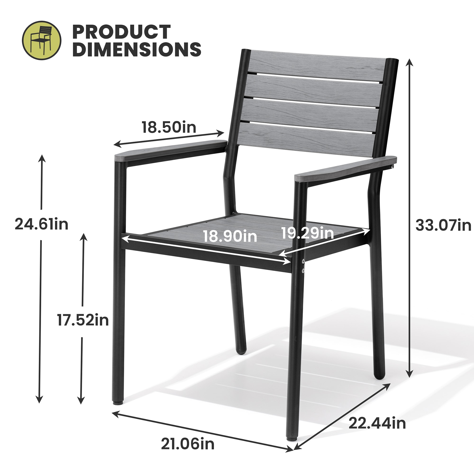 Crestlive Products CL-DC038GRY-2 Patio-Chairs - View #3