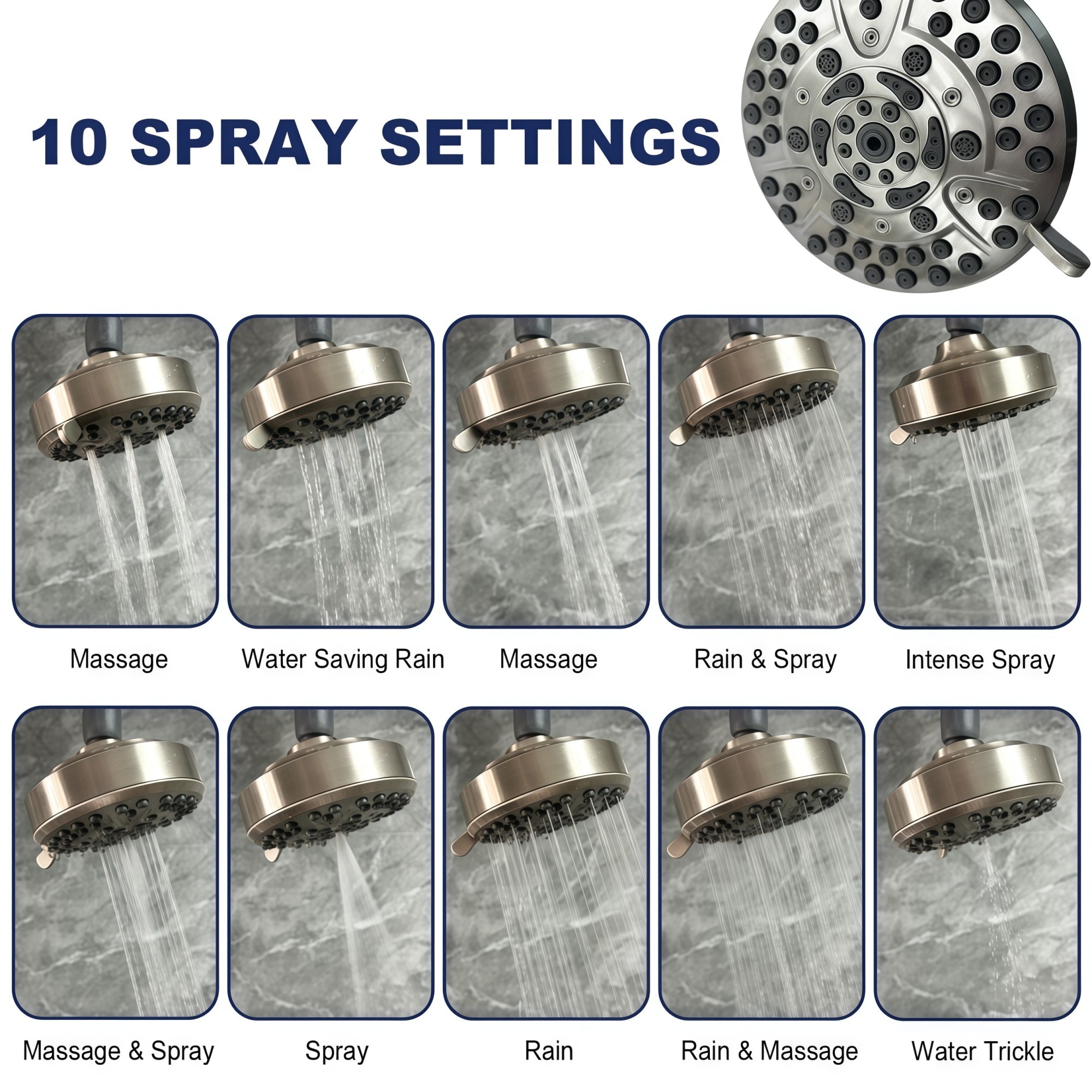 Numhew NHSEAN3098 Fixed-Showerhead - View #2