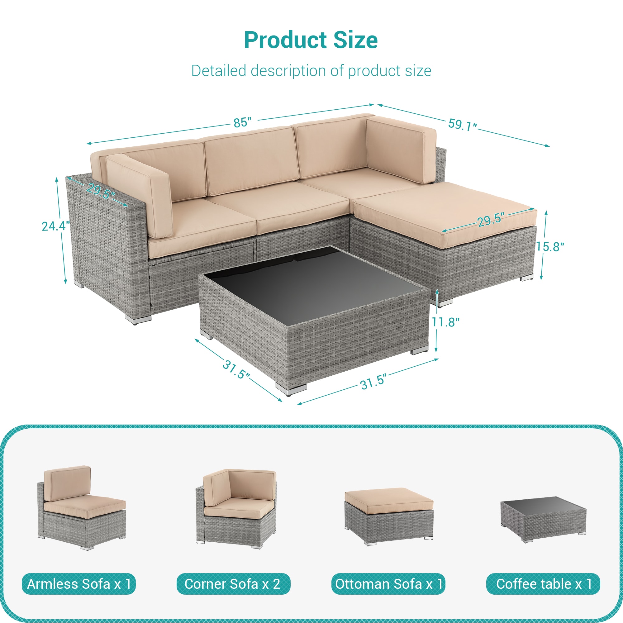 ACEGOSES LW-F500HSD Patio-Conversation-Sets - View #2