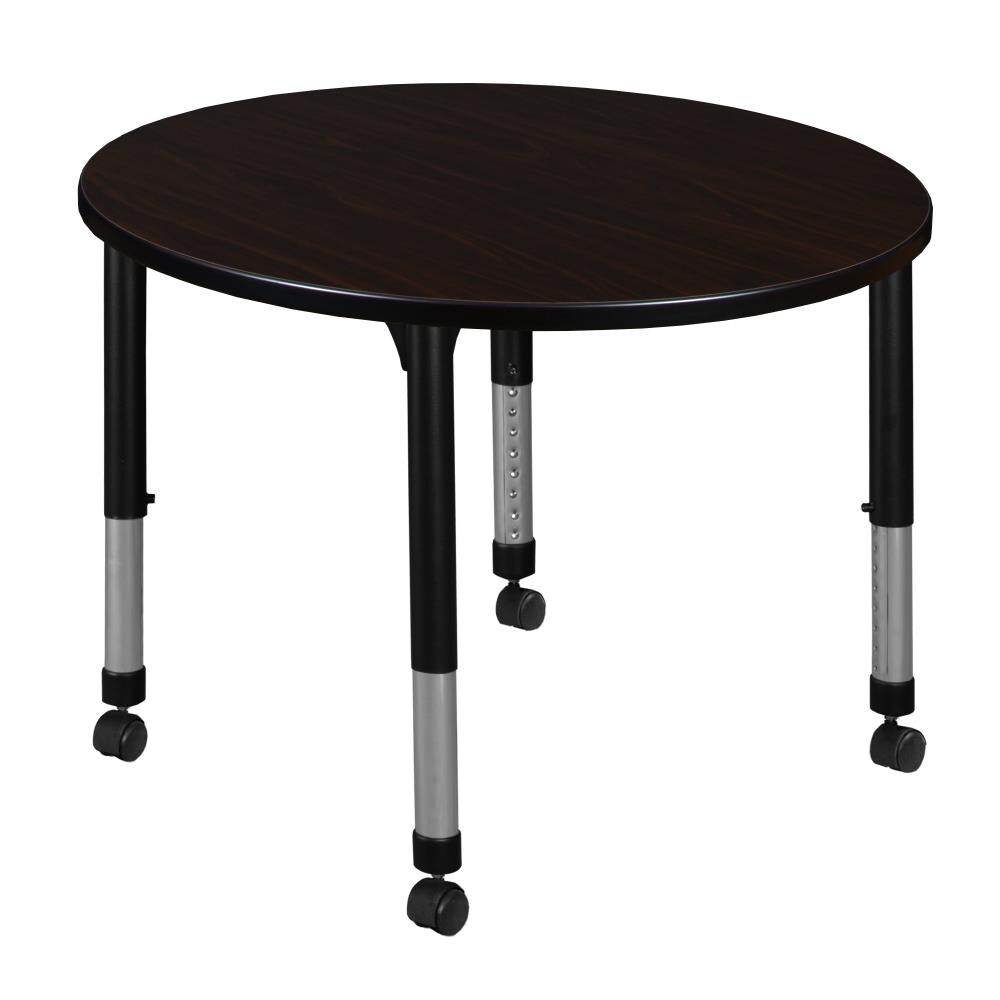 Regency TB36RNDMWAPCBK Classroom Tables Brown 4-Person Training Table (36-in W x 34-in H)