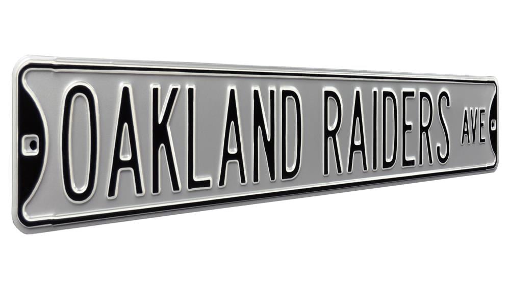 Authentic Street Signs Oakland Raiders 6-in x 36-in Metal Blank Sign at