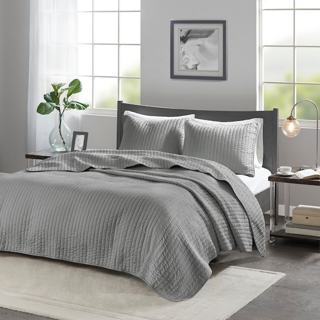 Madison Park Mitc Grey Coverlet 3, California King Bed Sets Ikea