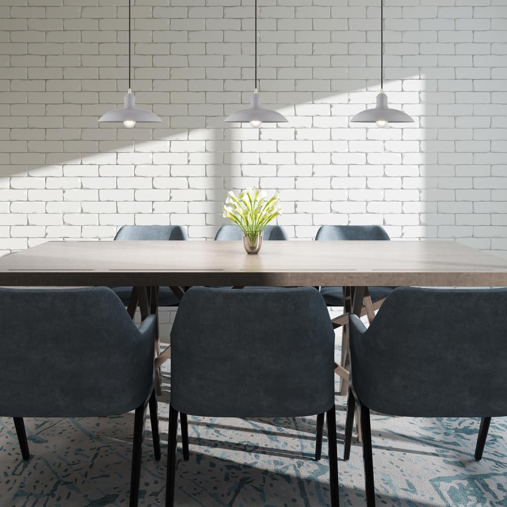 Nordic Gray and Nickel Mini Pendant Light with Glass Shade