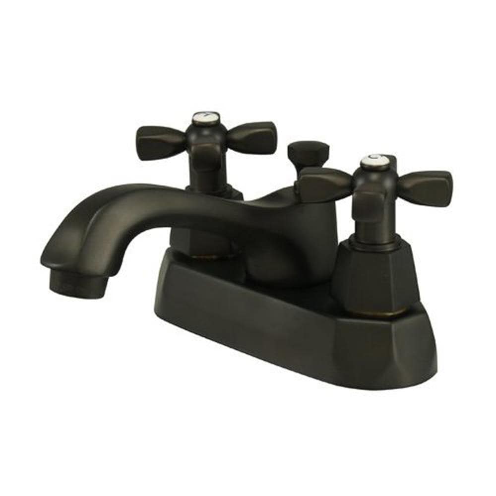 Elements of Design ES4265HX New York Oil-Rubbed Bronze 4-in centerset 2-Handle Bathroom Sink Faucet with Drain