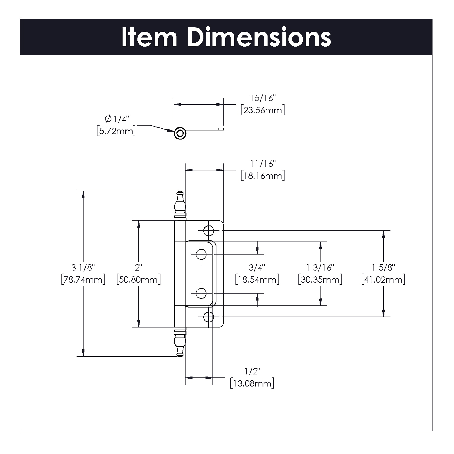 Hickory Hardware P8294-AB-10B Cabinet-Hinges - View #5
