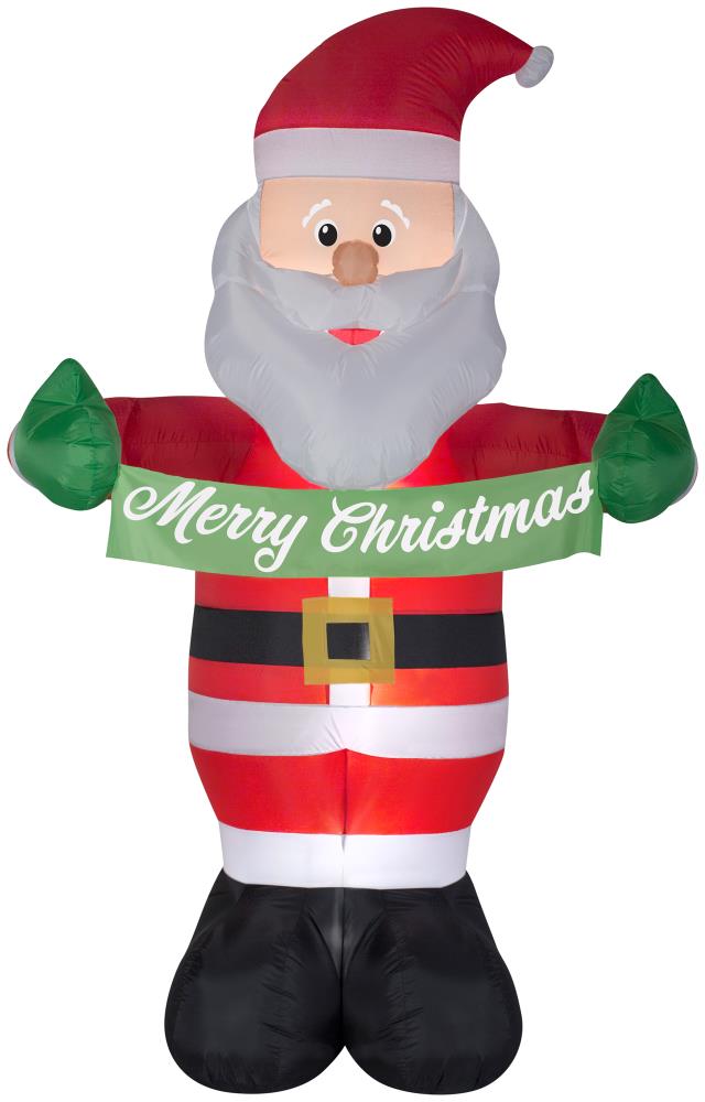 Gemmy 7.5-ft Animatronic Lighted Santa Christmas Inflatable at Lowes.com