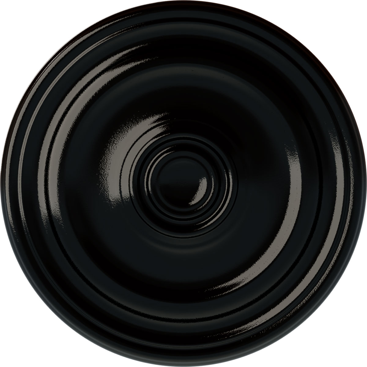 Ekena Millwork CM16KPBPS Kepler Traditional 15.875-in W x 15.875-in L Black Pearl Polyurethane Ceiling Medallion
