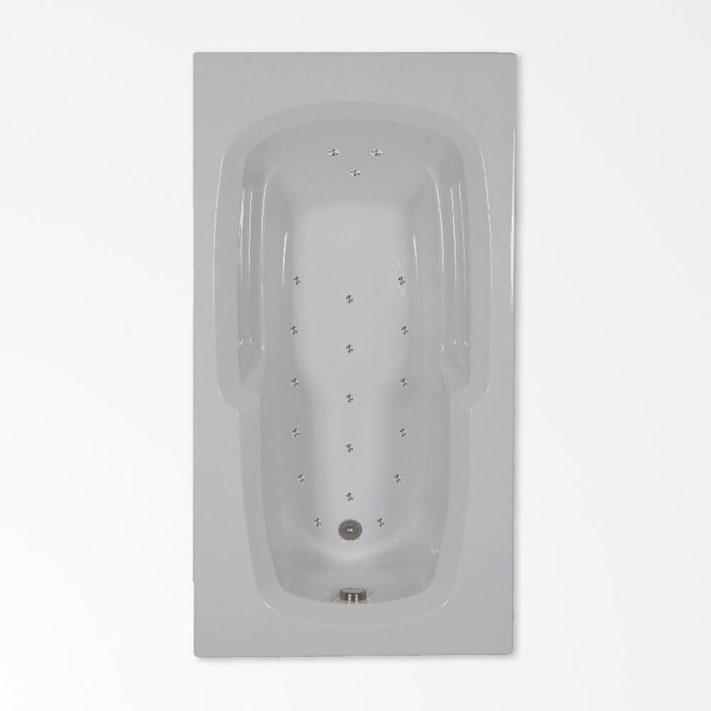 WaterTECH A6642 BISCUIT Designer 42-in x 66-in Biscuit Acrylic Drop-In Air Bath (Reversible Drain)