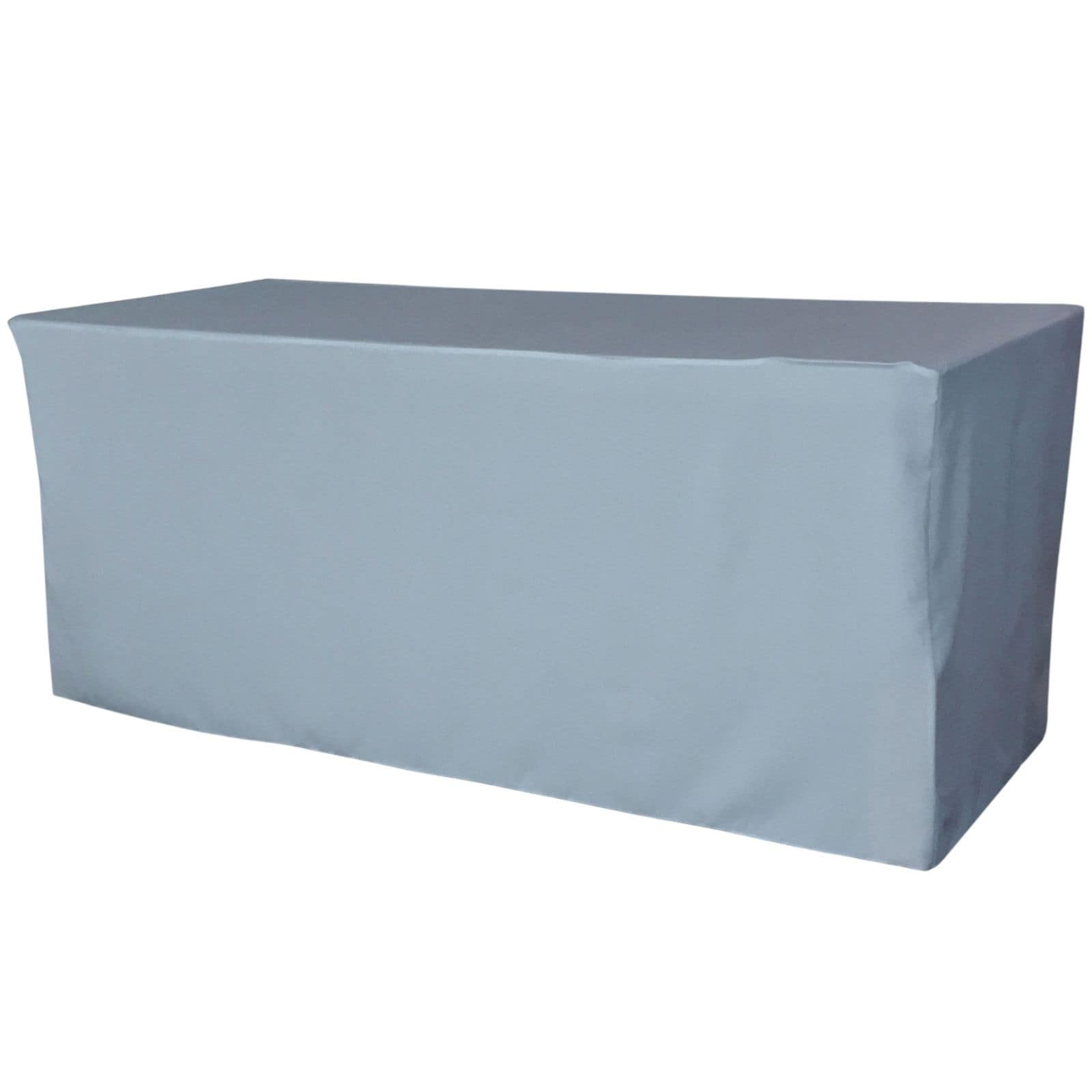 Slickblue Fitted Indoor and Outdoor Polyester Poplin Rectangular Table Cover for 4 ft 6 ft or 8 ft Utility Table Multiple Color and Size Options