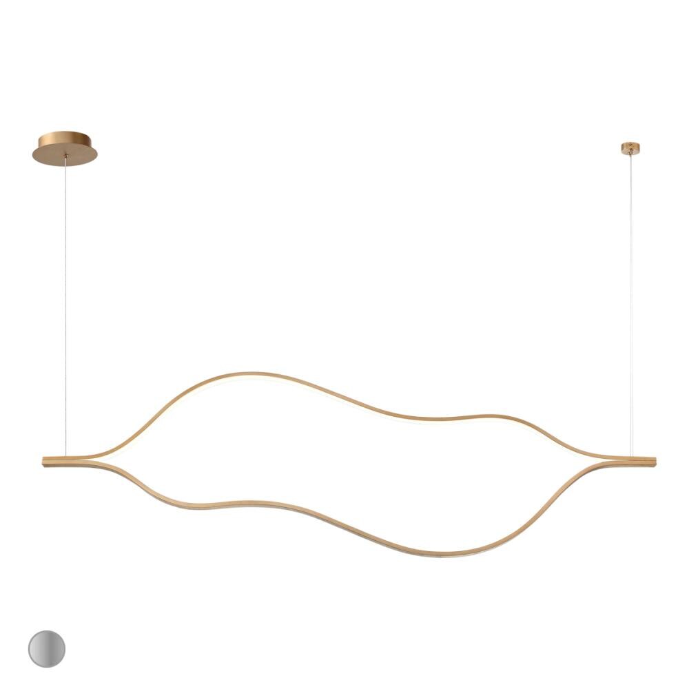 Eurofase 37098-023 Devonshire 2 -Light Gold Modern/contemporary Integrated LED For Use in Dining Rooms, Foyers, Kitchens, Living Rooms Chandelier