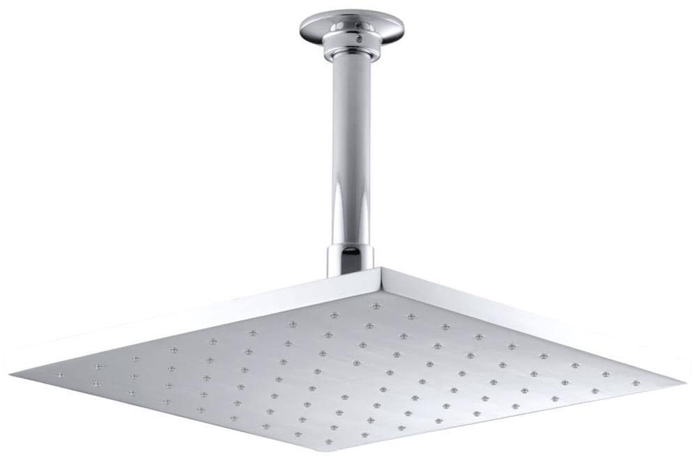 KOHLER 13696-CP Contemporary 1.0 -Spray Polished chrome 10.0-in Round Fixed Rain Shower Head 2.5 GPM