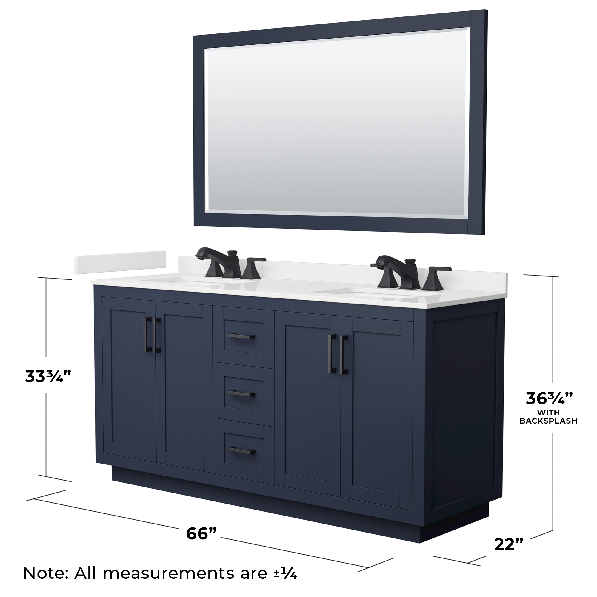 Wyndham Collection WCF292966DBBWQUS3M58 Bath-Vanity-Combo - View #6
