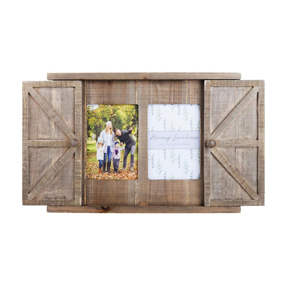 Parisloft 10045 Brown Wood Picture Frame (5-in x 7-in)