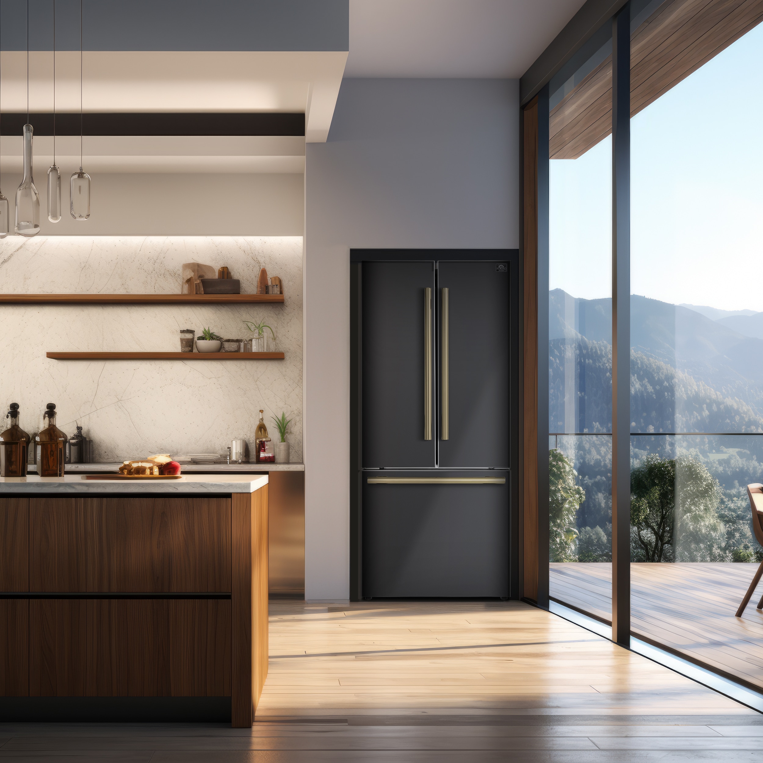 FORNO FFFFD1974-31BLK French-Door-Refrigerators - View #6