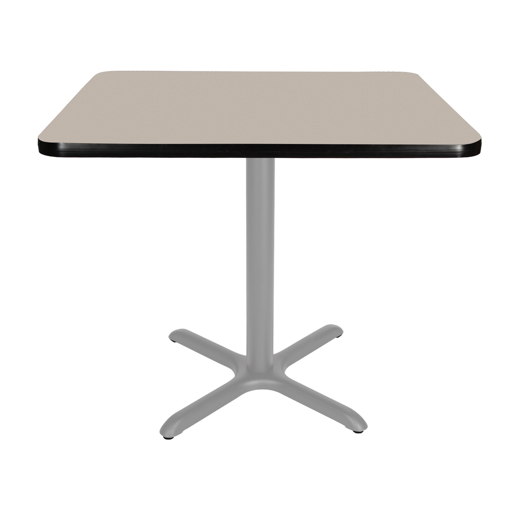 Hampden Furnishings HMDCGSQ36XDGY Bennet Grey Nebula Contemporary/Modern Dining Table, Wood with Grey Powder Coat Steel Pedestal Base 36-in L x 30-in H