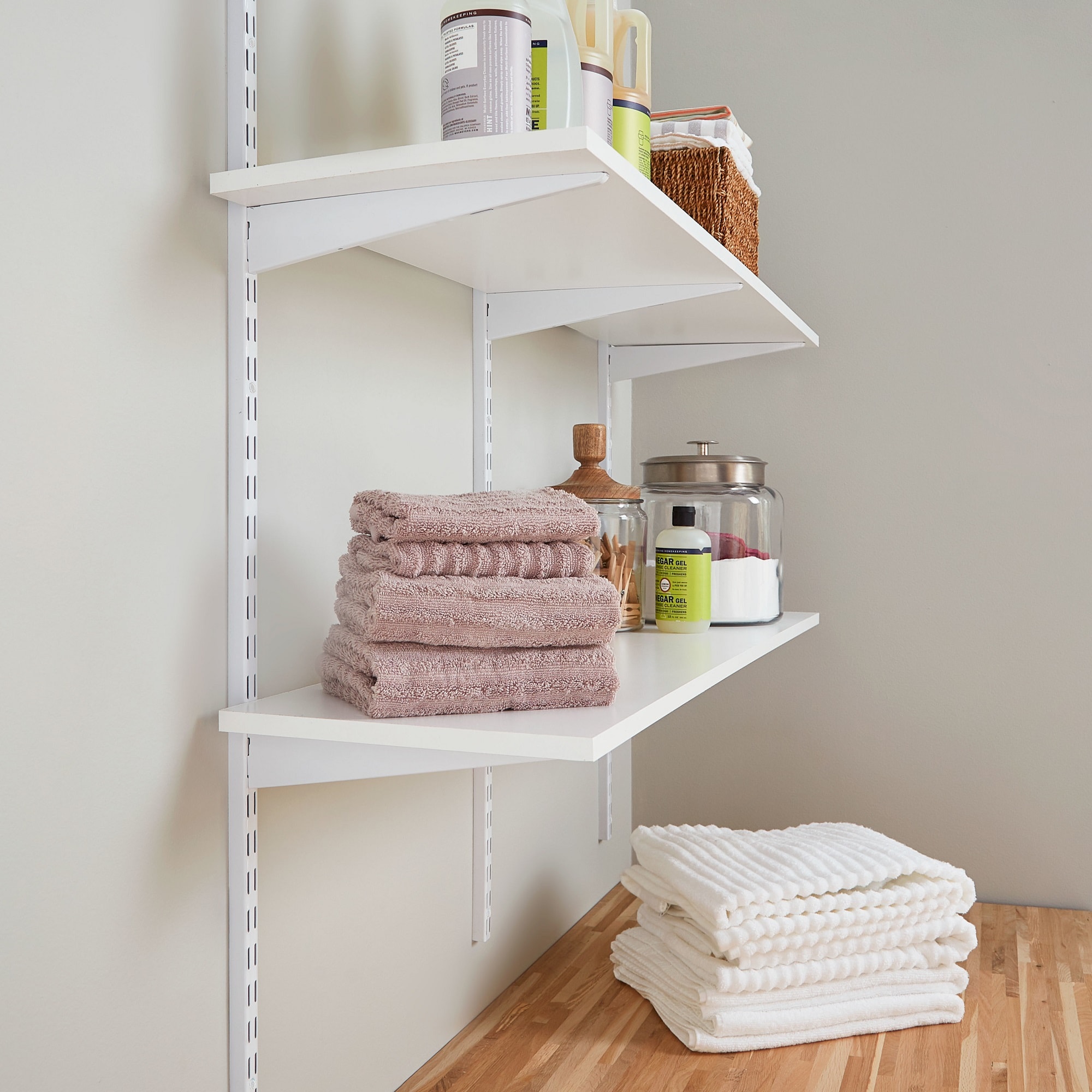 Rubbermaid White Shelf Board 35.8-in L x 11.8-in D (1 Decorative Shelves)  in the Wall Mounted Shelving department at