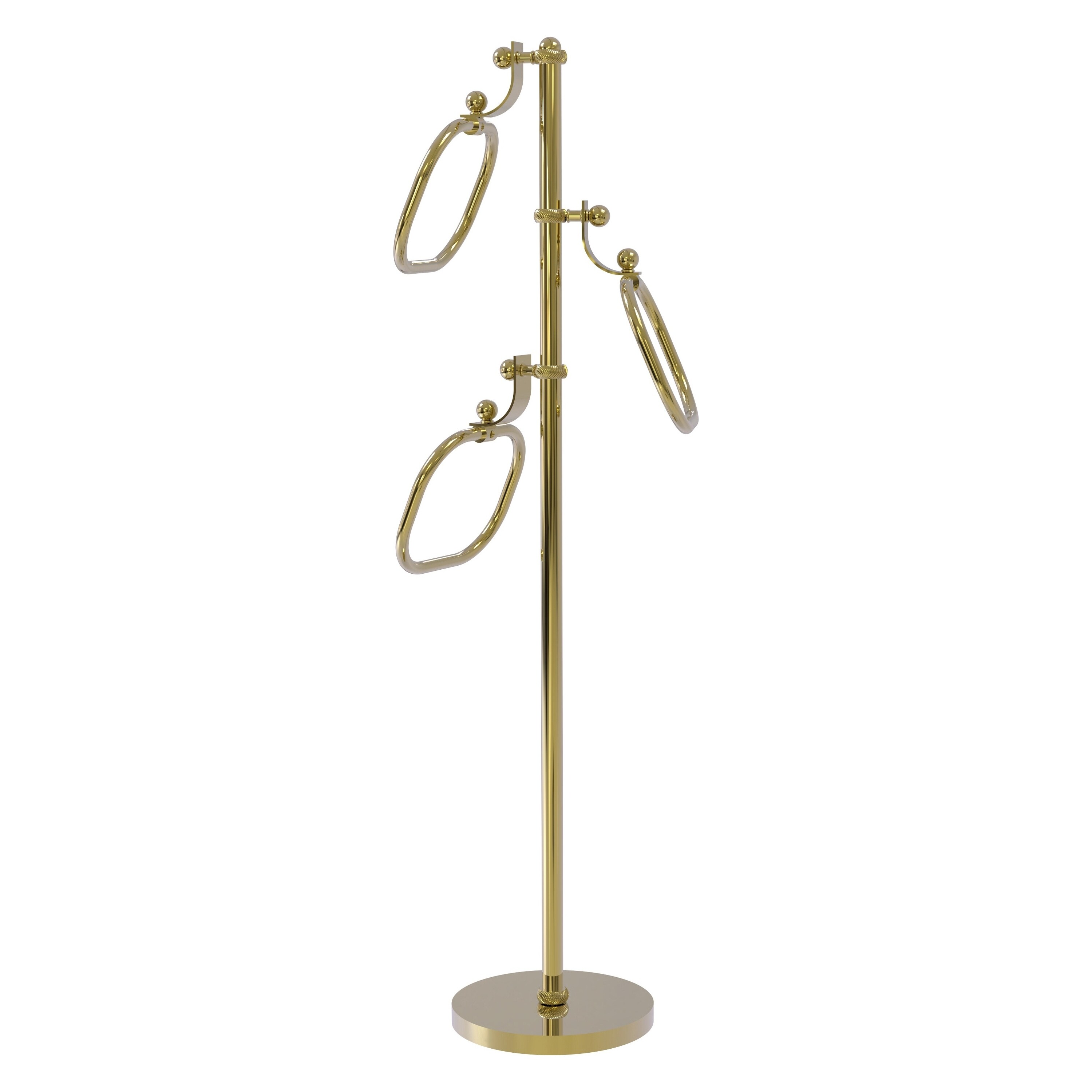 Allied Brass TS-83T-UNL Unlacquered Brass Freestanding floor Single Towel Ring
