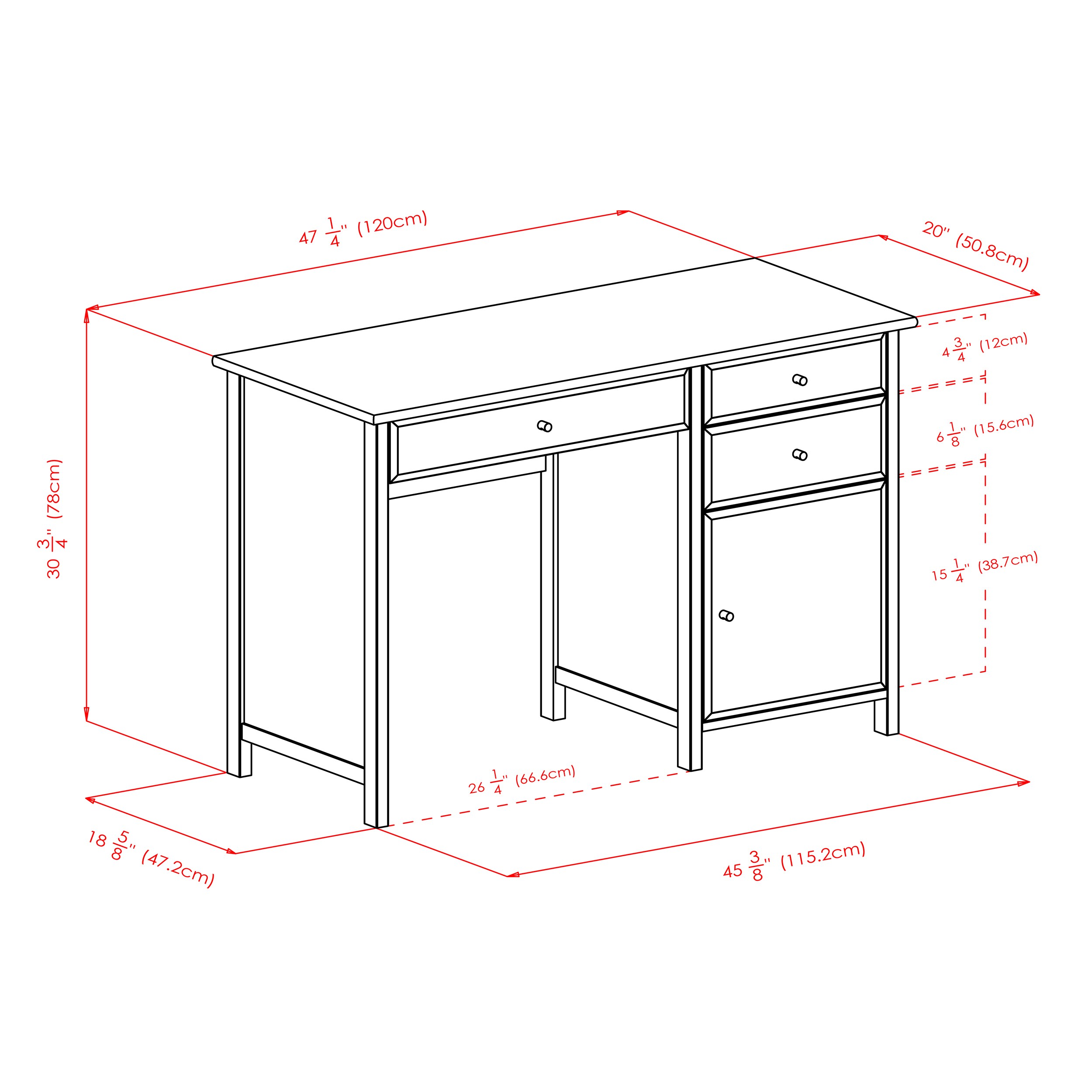 delta office writing desk