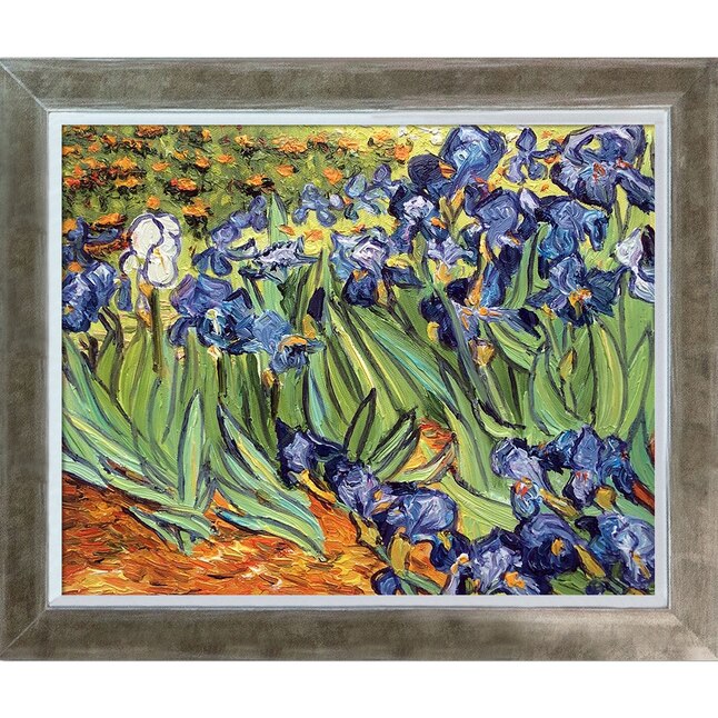 La Pastiche Irises Vincent Van Gogh Framed 10.4-in H x 12.4-in W Floral ...