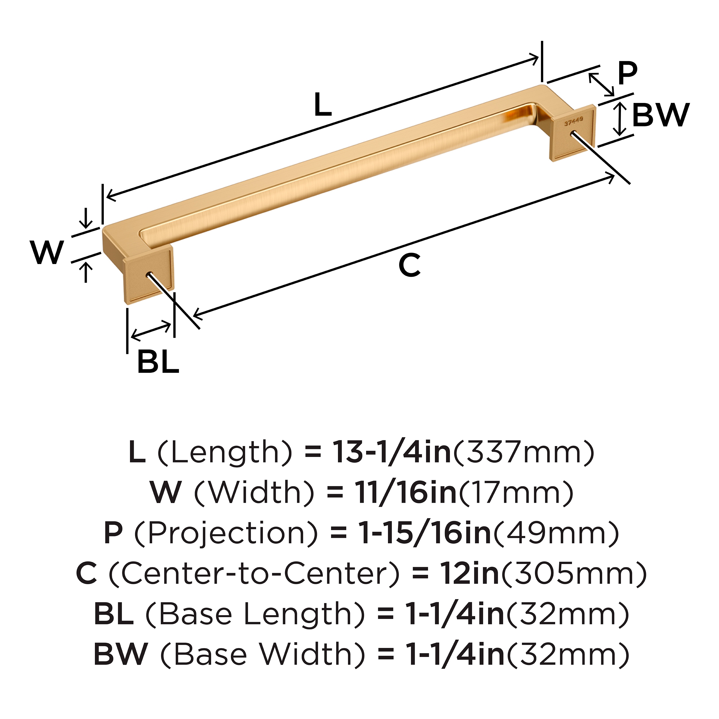 Amerock BP37449CZ Cabinet-Pulls - View #4